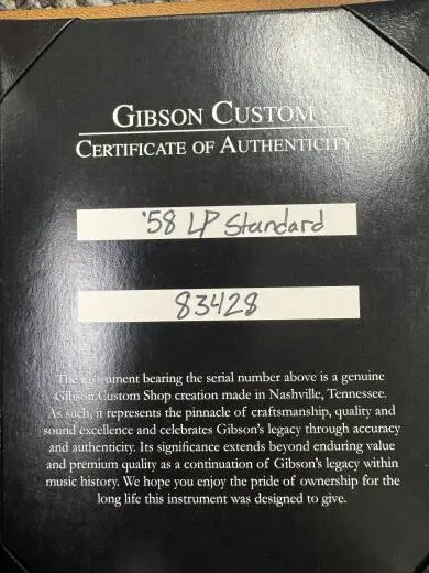 Gibson Custom Shop 1958 Les Paul Standard VOS | Bourbon Burst 2